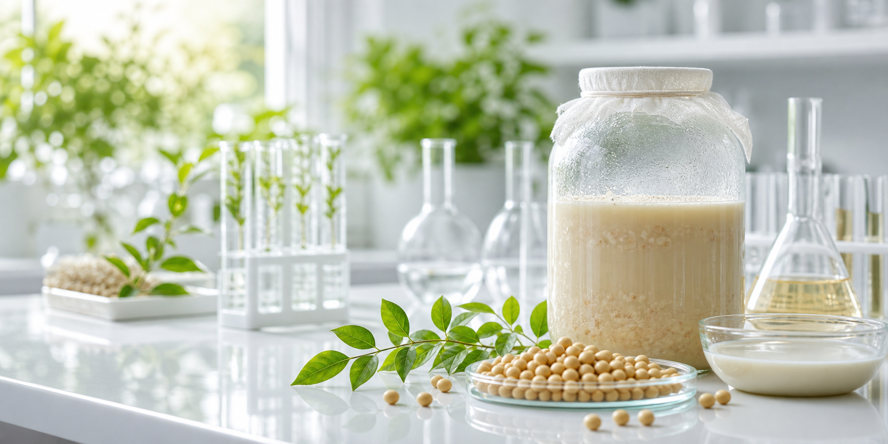 植物由来乳酸菌の研究背景を伝える発酵素材の写真